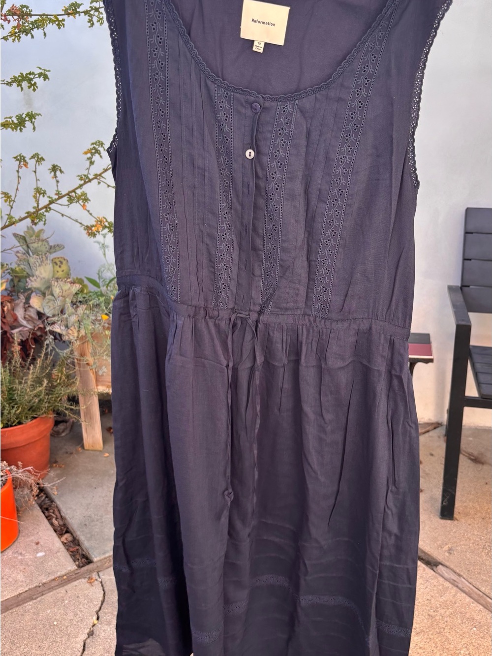 Reformation Navy Lonnie dress - Picture 2 of 6